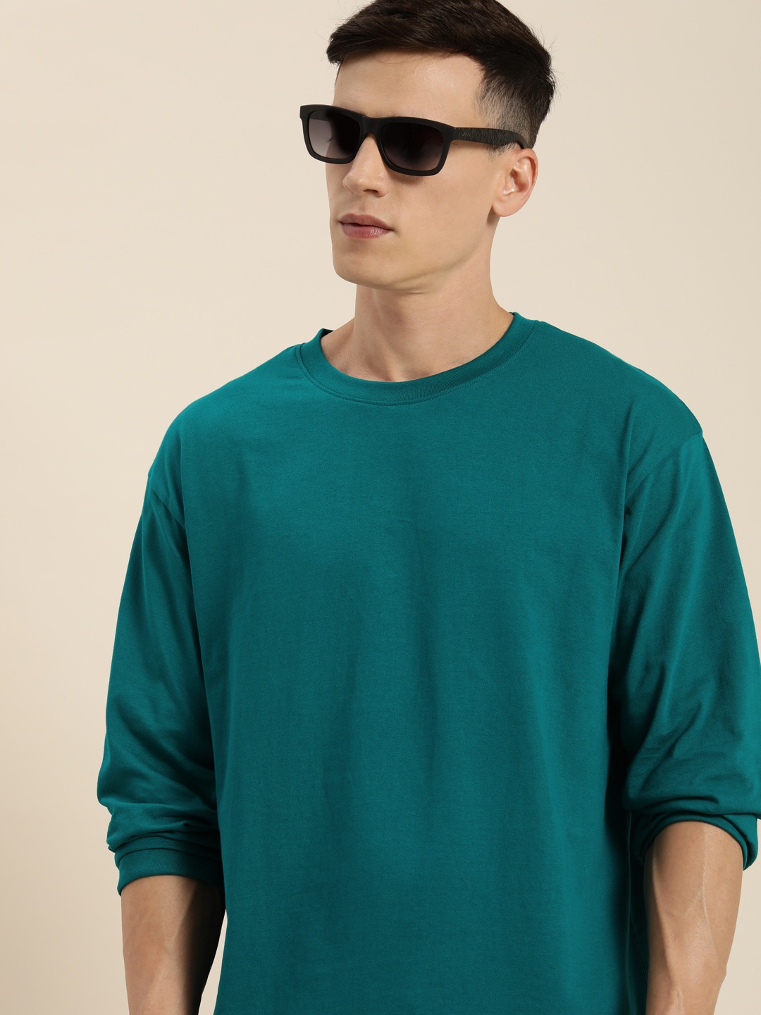 

DILLINGER Men Solid Oversized T-shirt, Green