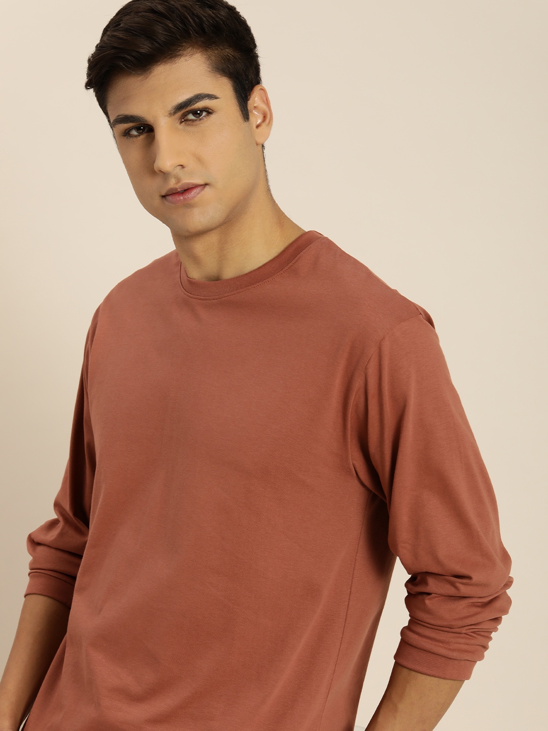 

DILLINGER Men Solid Oversized T-shirt, Brown