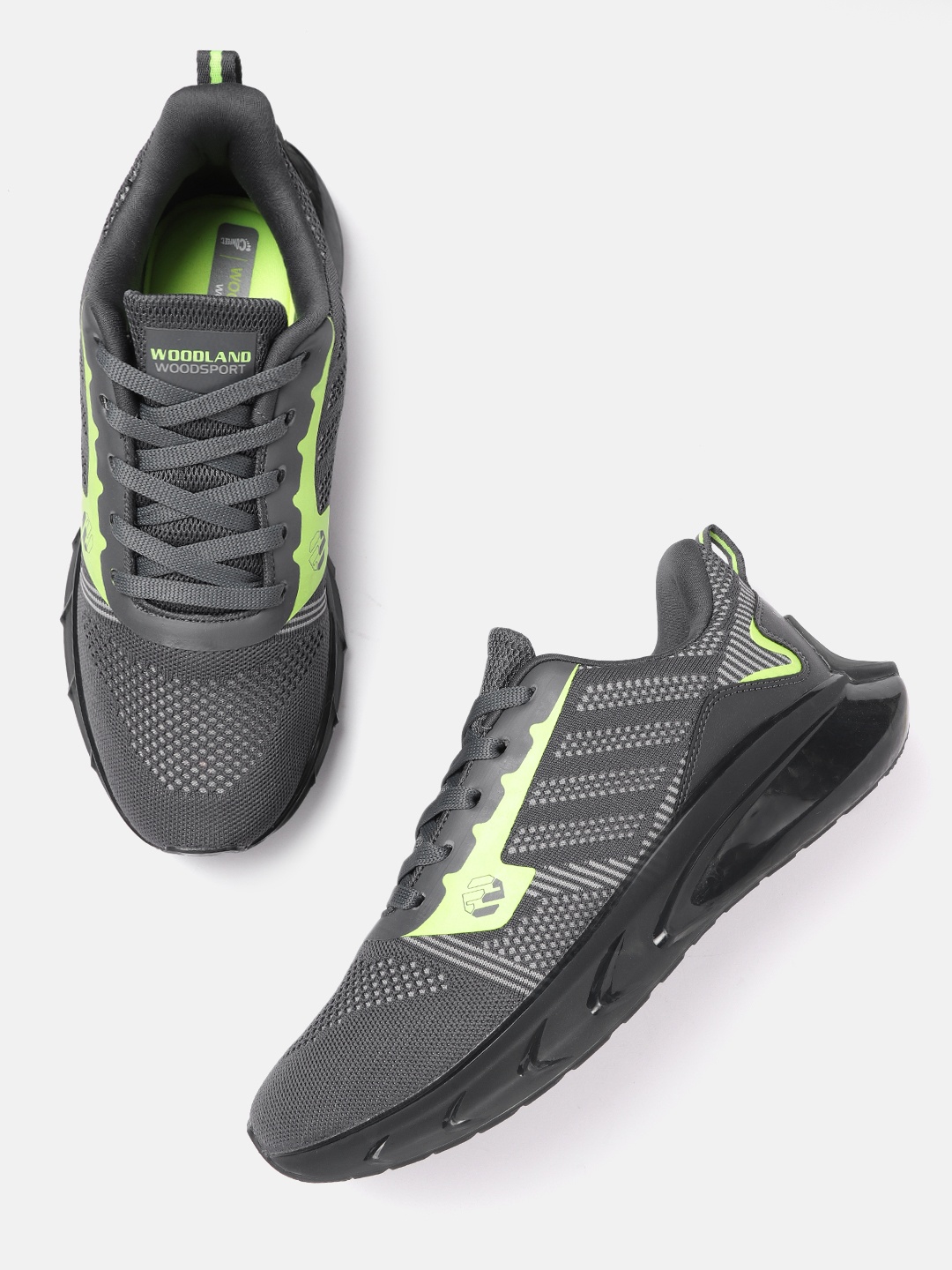 

Woodland Men Grey Woven Design Sneakers
