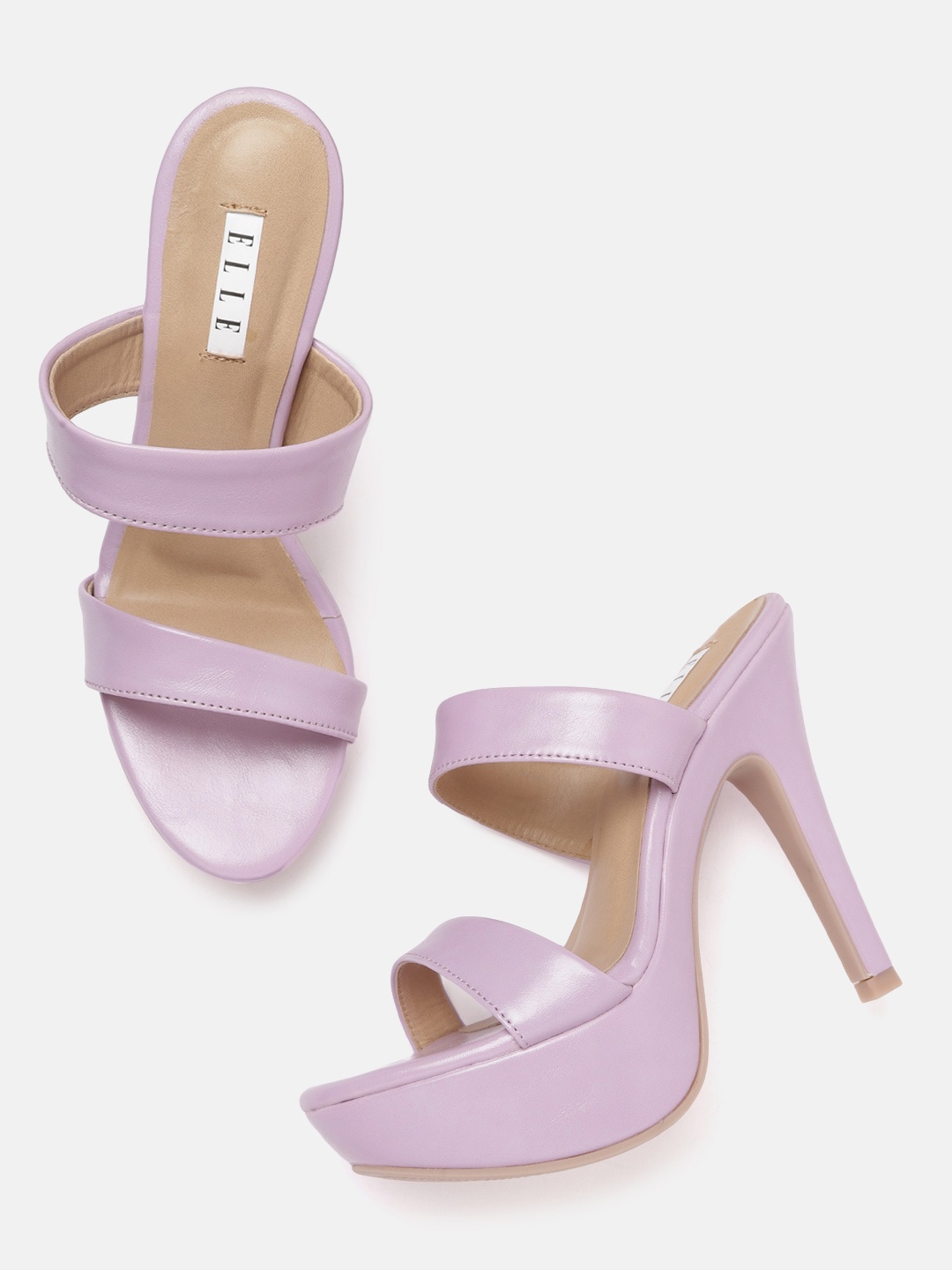 

ELLE Women Lavender Solid Stiletto Heels