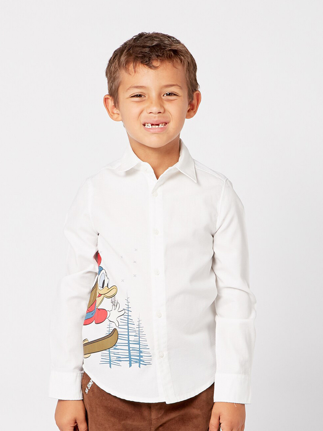 

One Friday Boys Off White Relaxed Casual Shirt