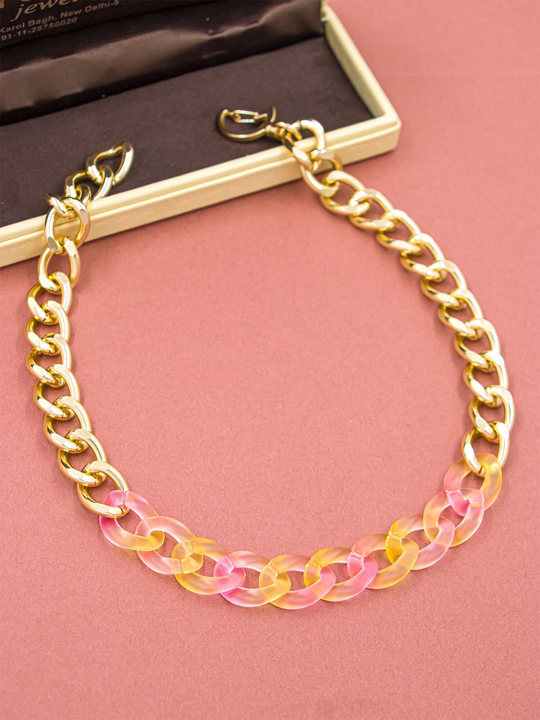 

Bellofox Women Gold-Toned & Pink Gold-Plated Necklace
