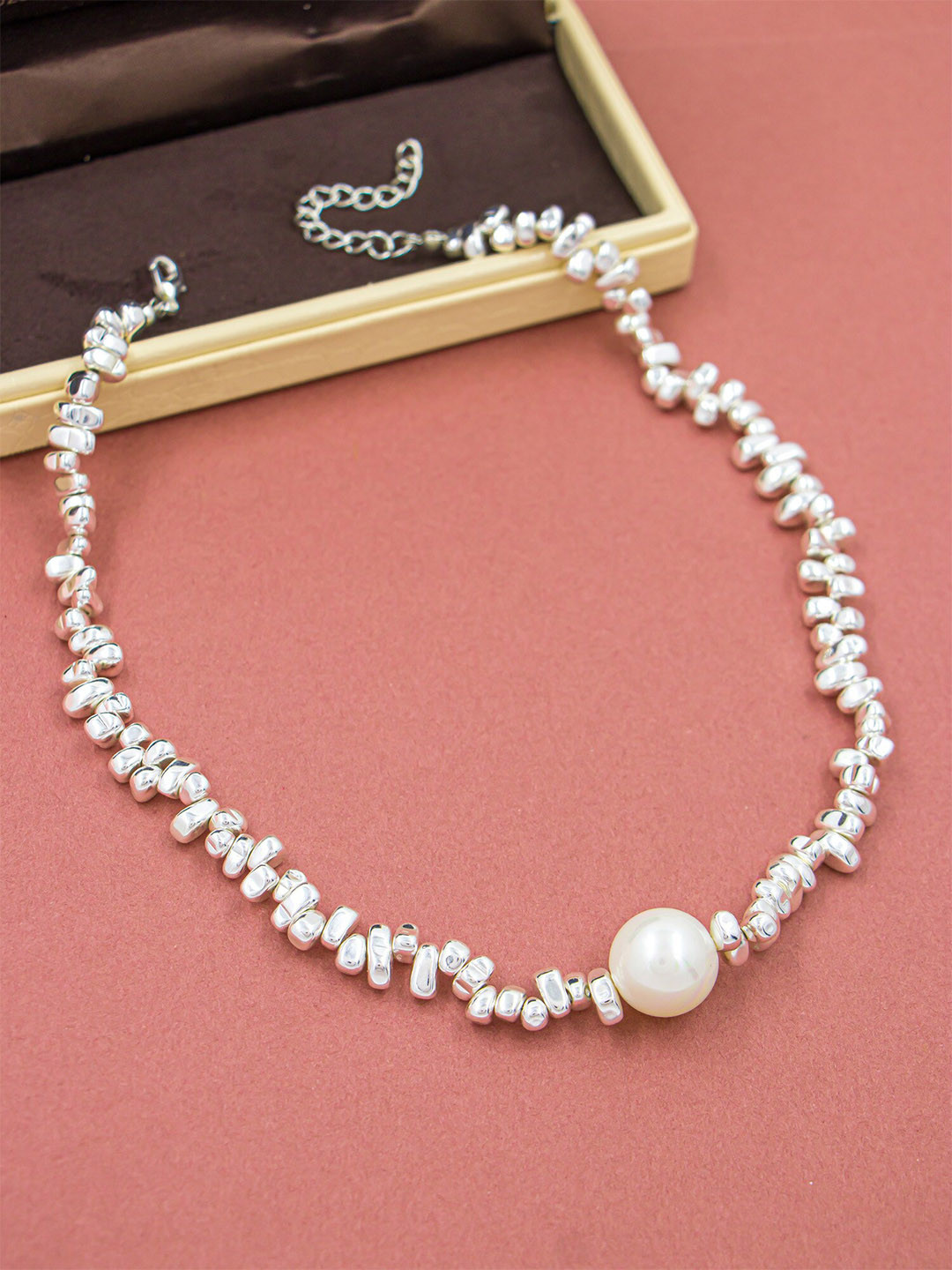 

Bellofox Women Silver-Plated & White Necklace