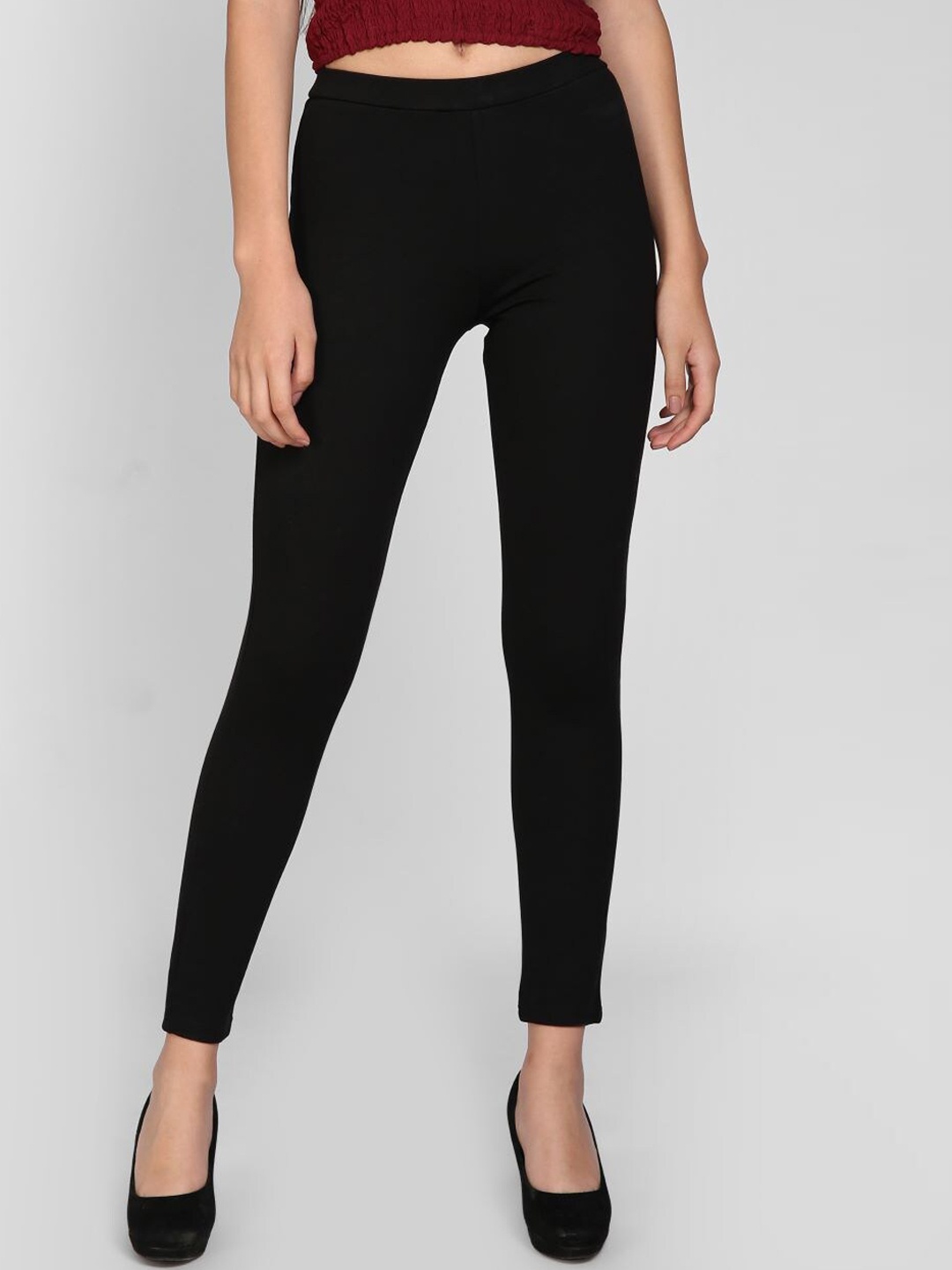

I Love She Women Black Solid Trousers