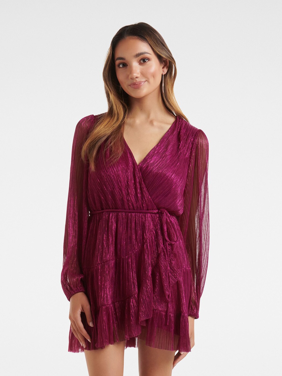 

Forever New Pink Layered Mini Dress