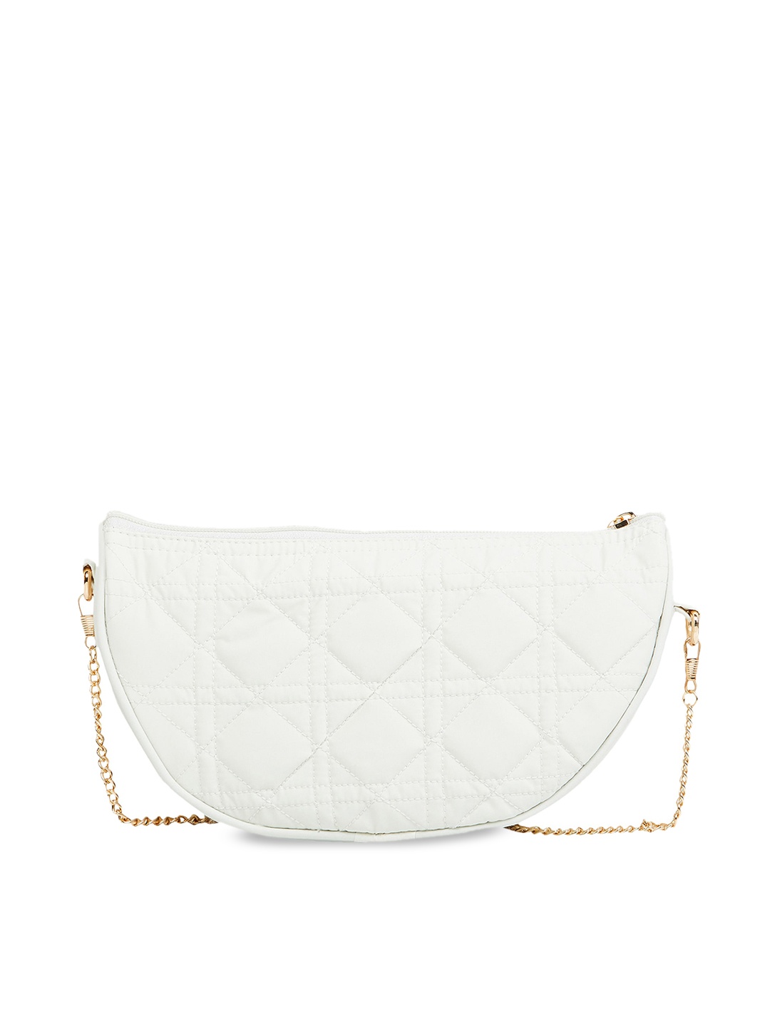 

max Women Beige Geometric Structured Sling Bag