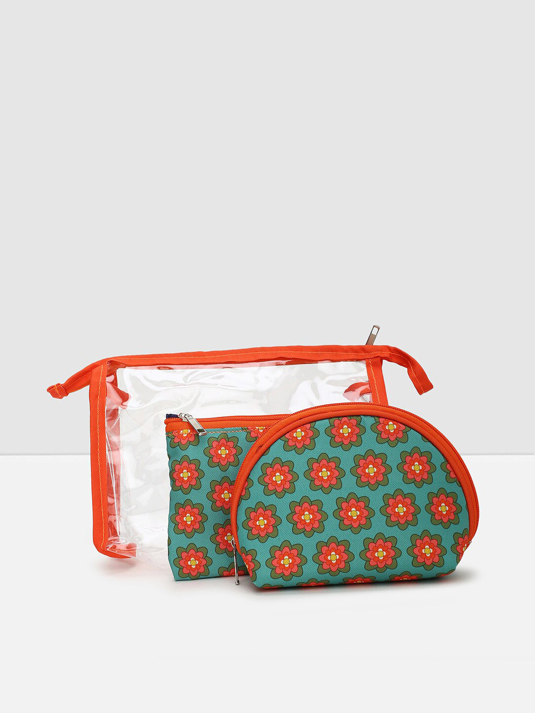 

max Orange Floral Printed Pouch