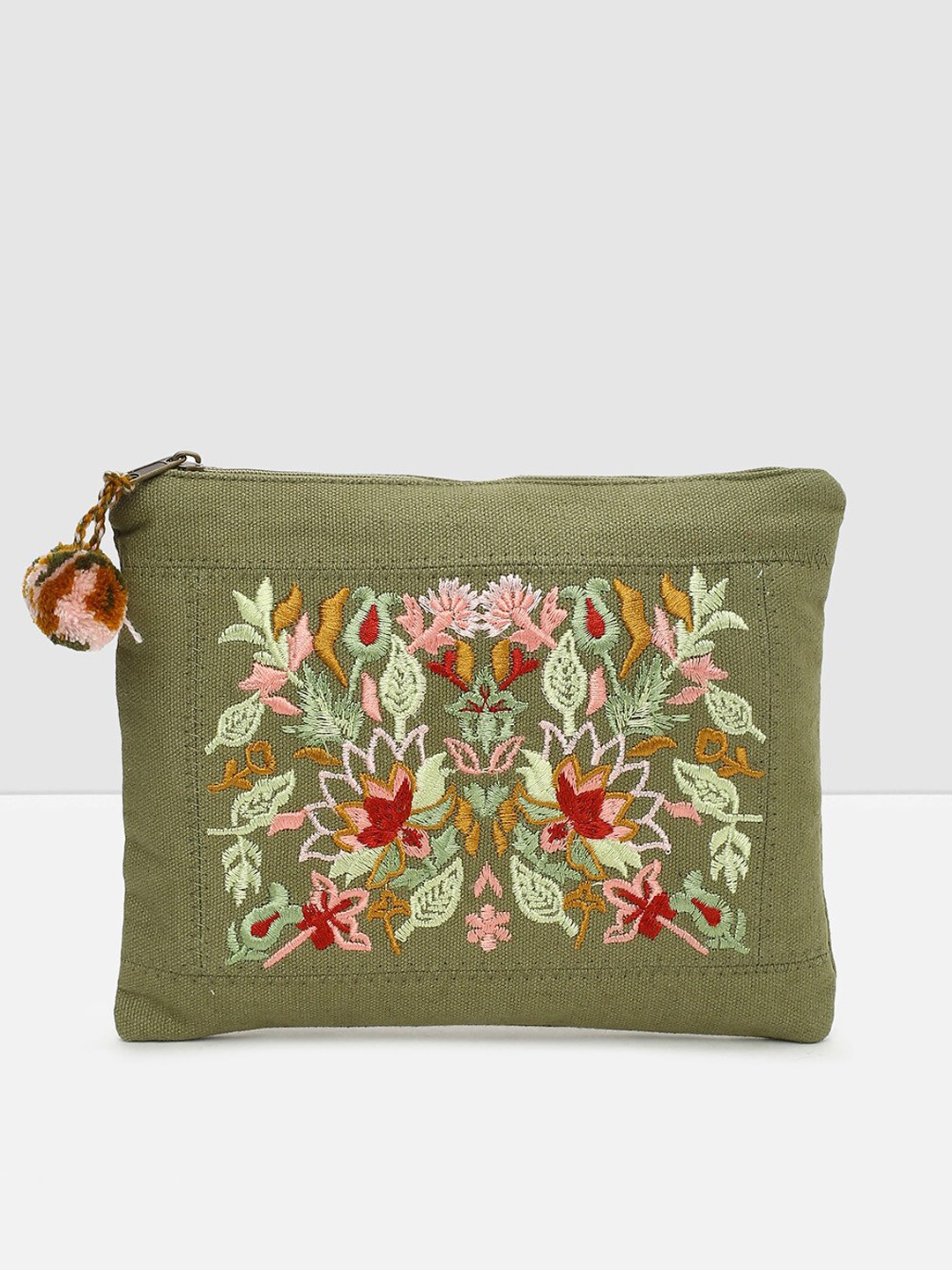 

max Green Floral Structured Sling Bag