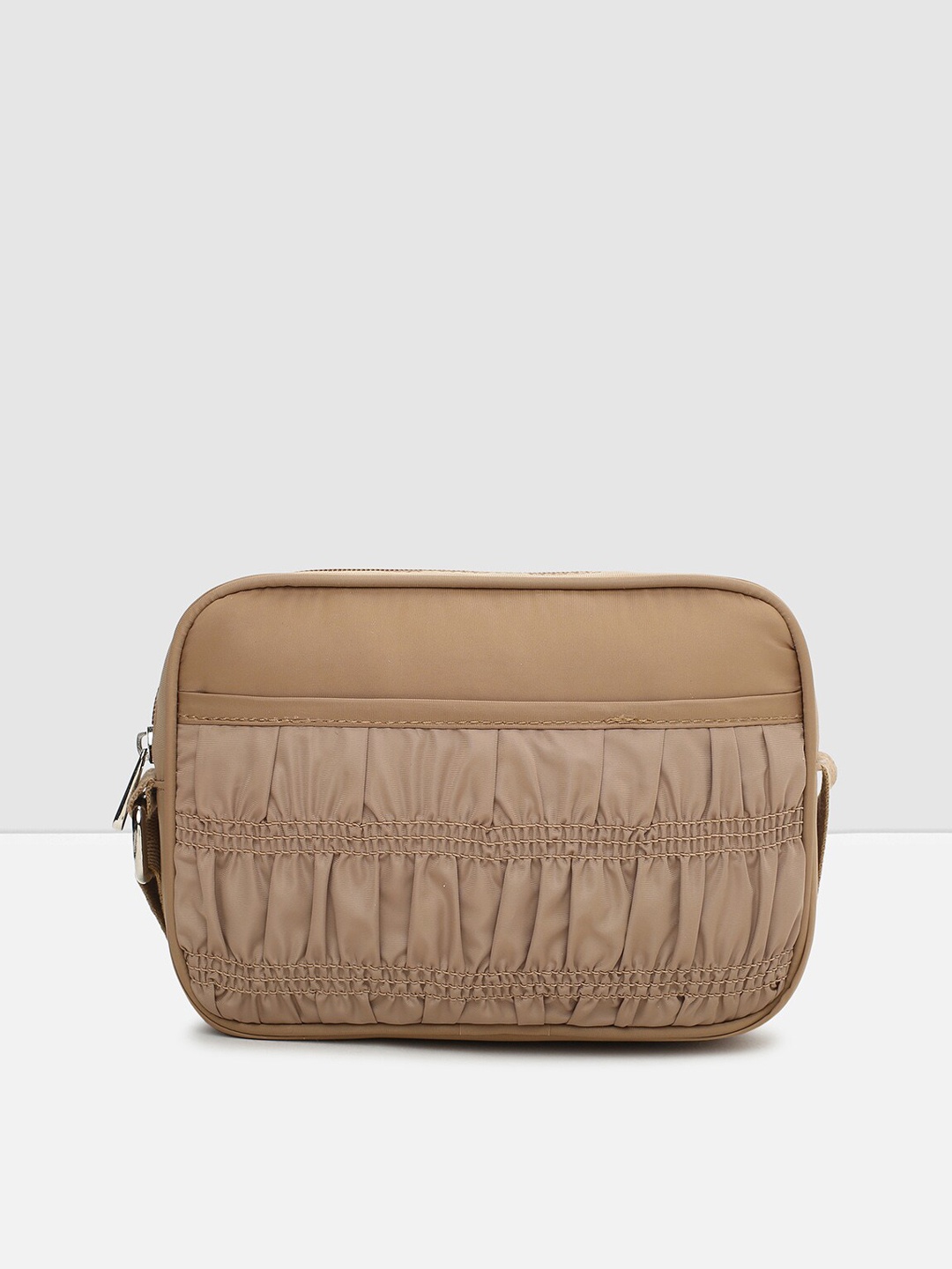 

max Khaki Structured Sling Bag
