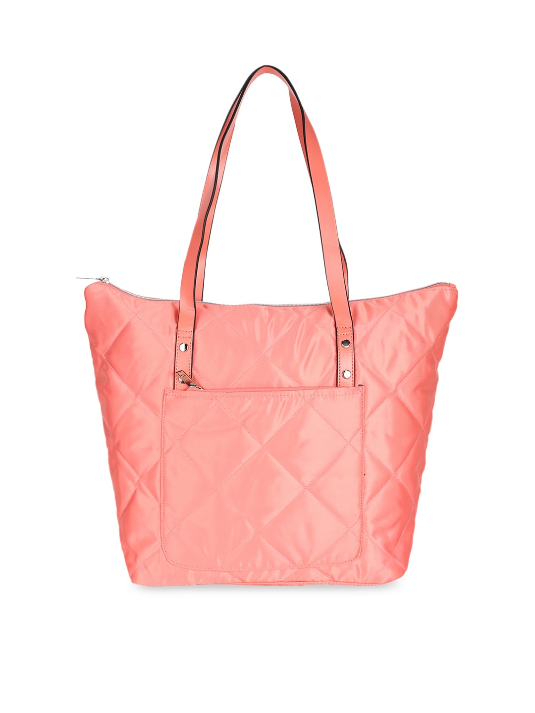 

max Women Coral Geometric Textured Oversized Shopper Shoulder Bag with Quilted
