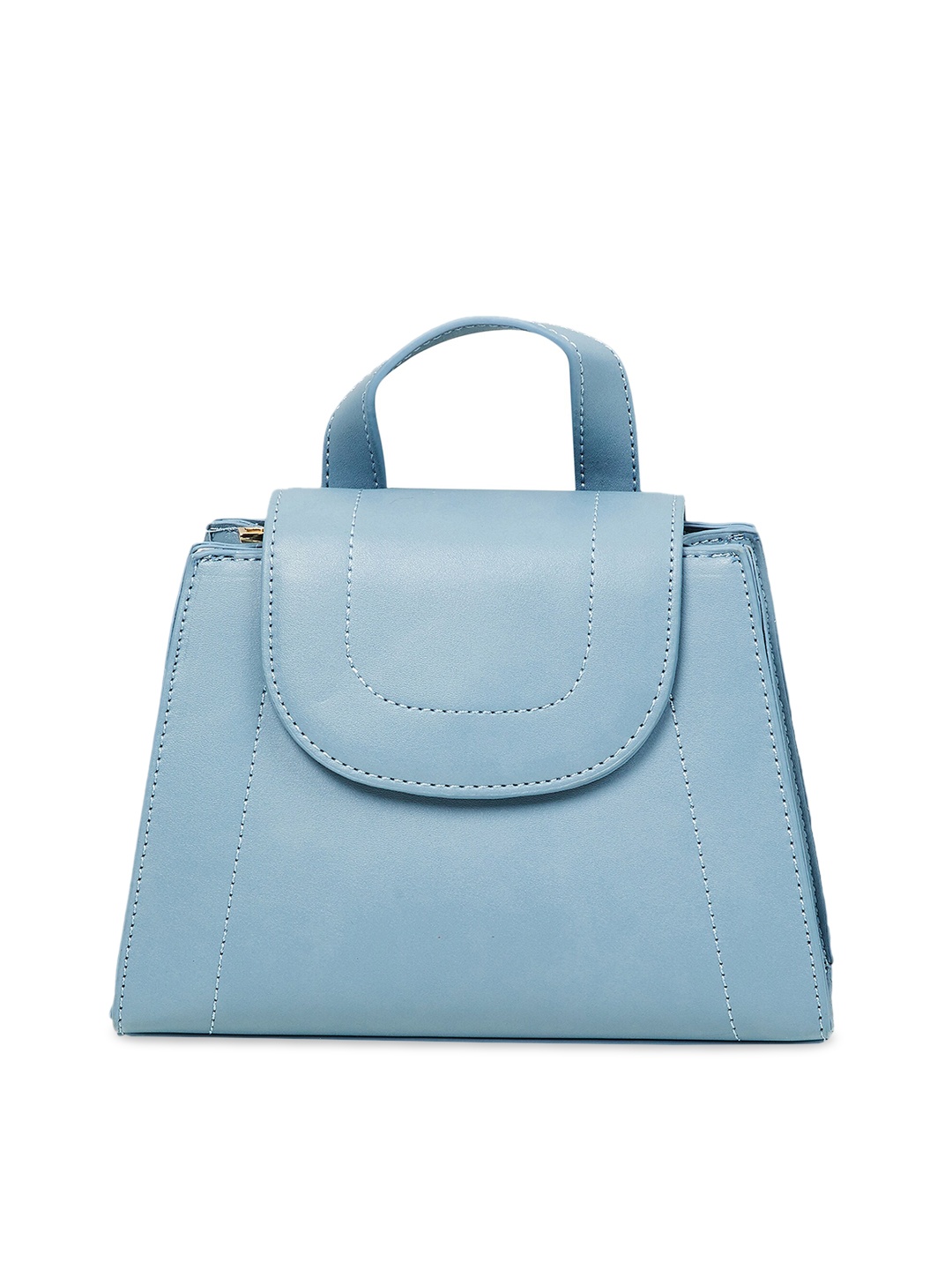 

max Women Blue PU Structured Satchel