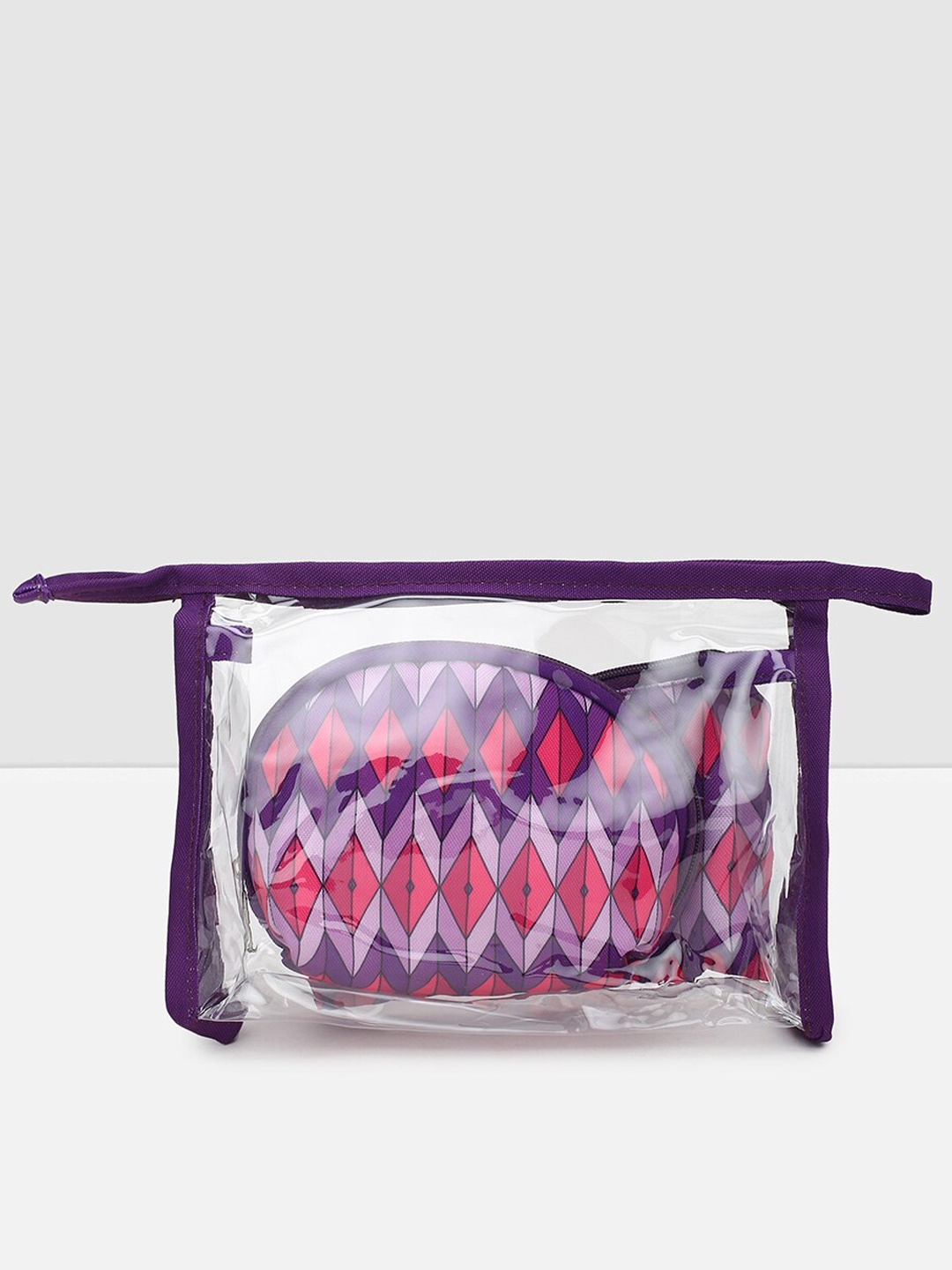 

max Purple & Pink Pack Of 3 Printed Travel Pouch