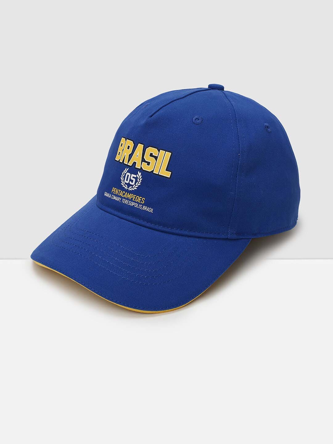 

max Men Blue & Yellow Printed Baseball Cap