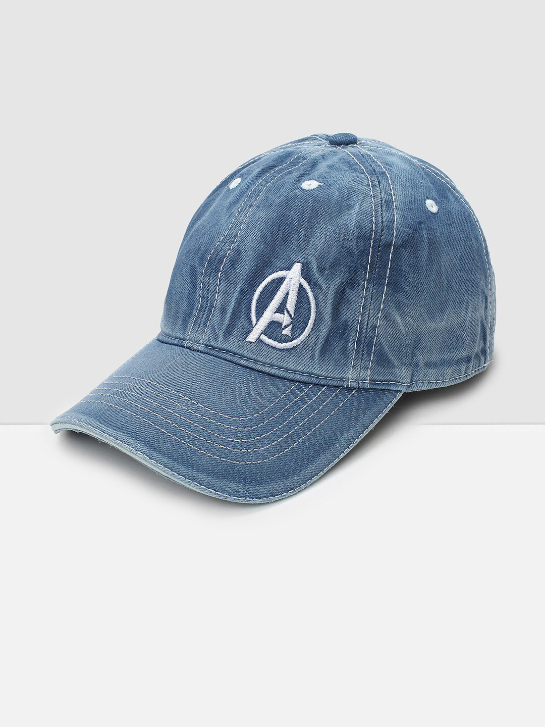 

max Men Blue & White Printed Pure Cotton Baseball Cap