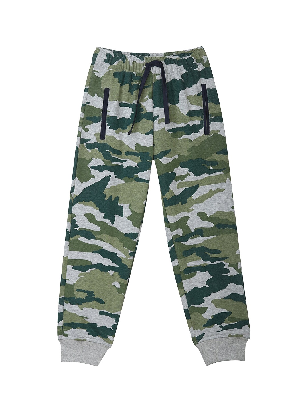 

612League Boys Camouflaged Printed Cotton Jogger, Grey