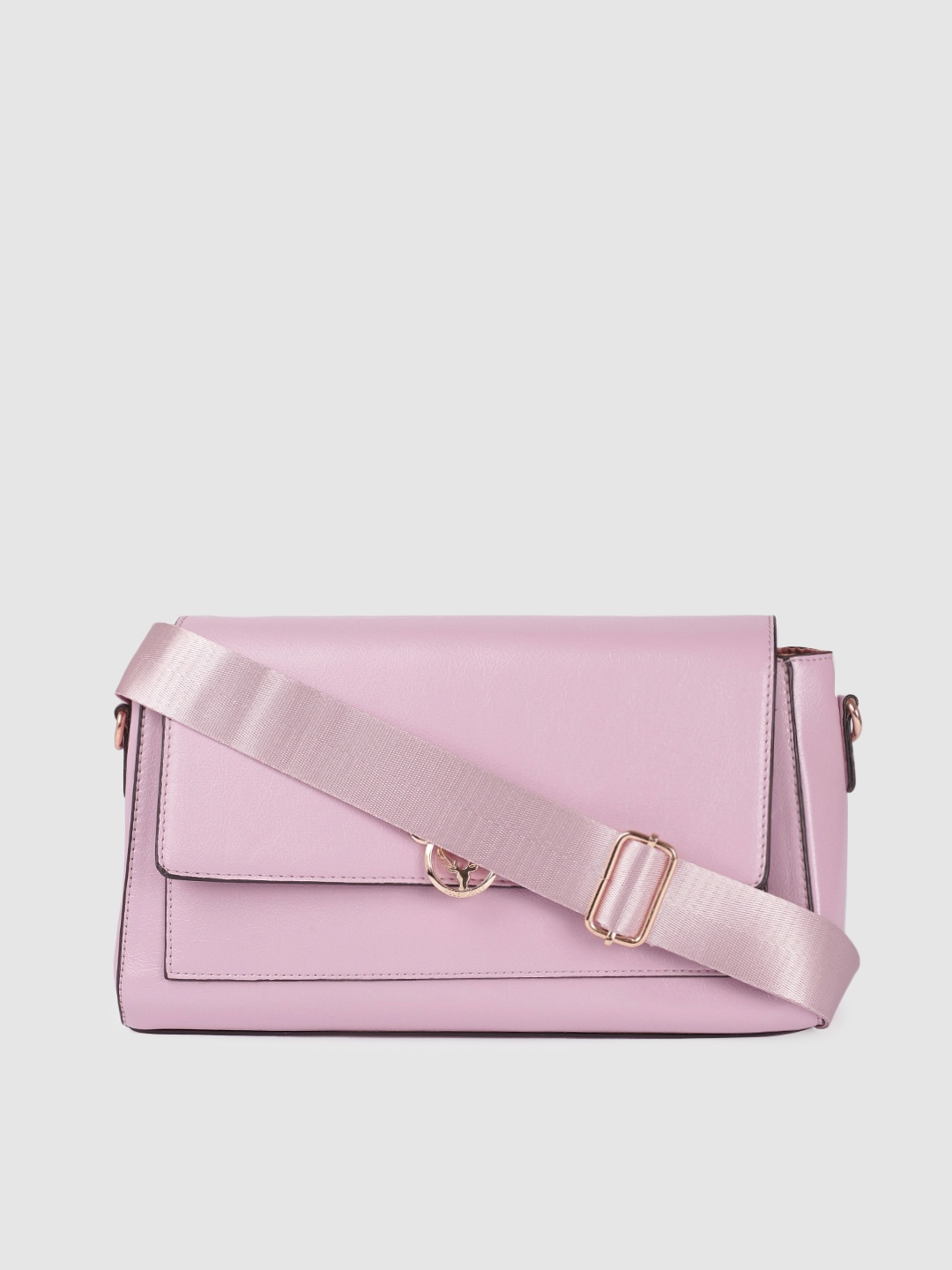 

Allen Solly Purple Solid Structured Sling Bag