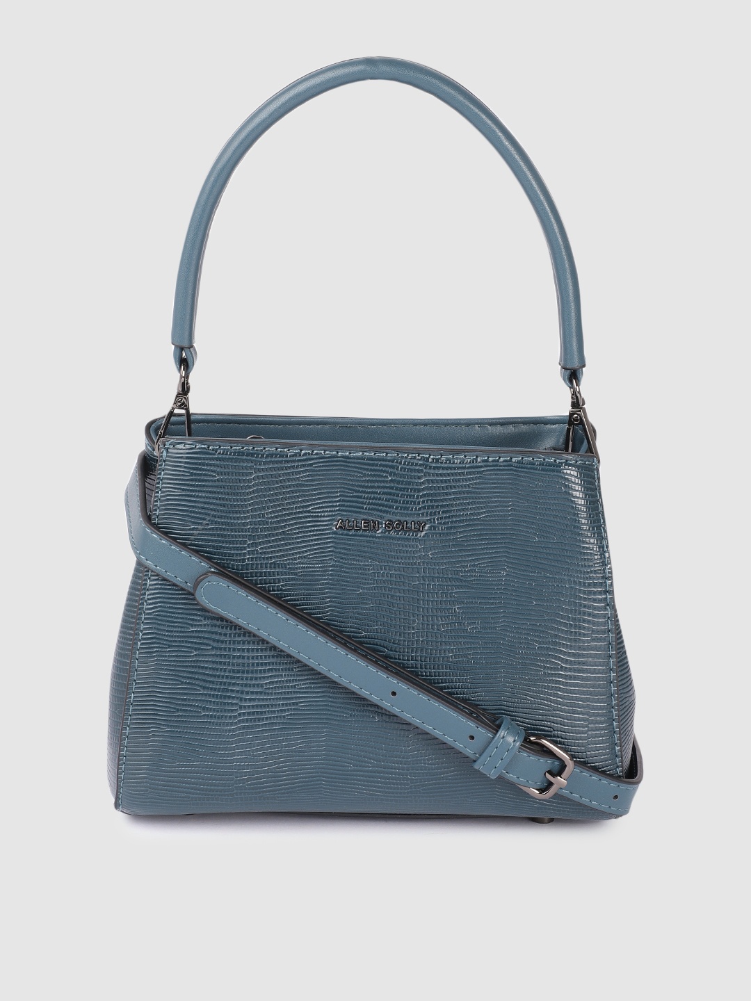 

Allen Solly Women Blue Textured Structured Handheld Bag