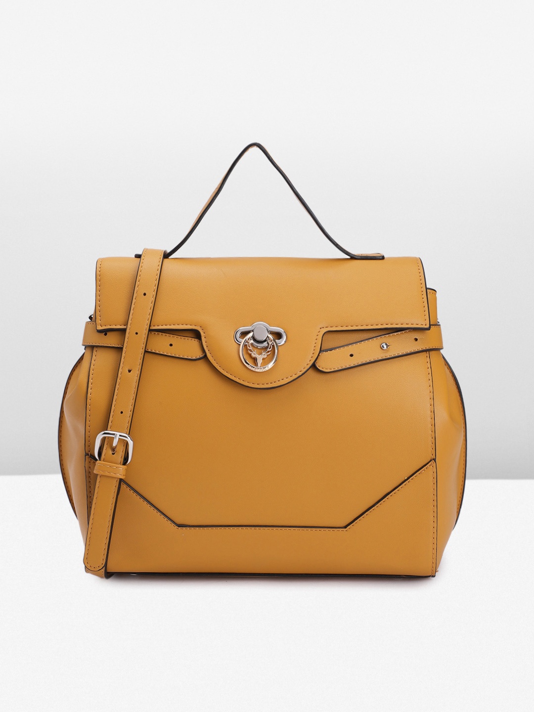 

Allen Solly Women Solid Satchel, Tan