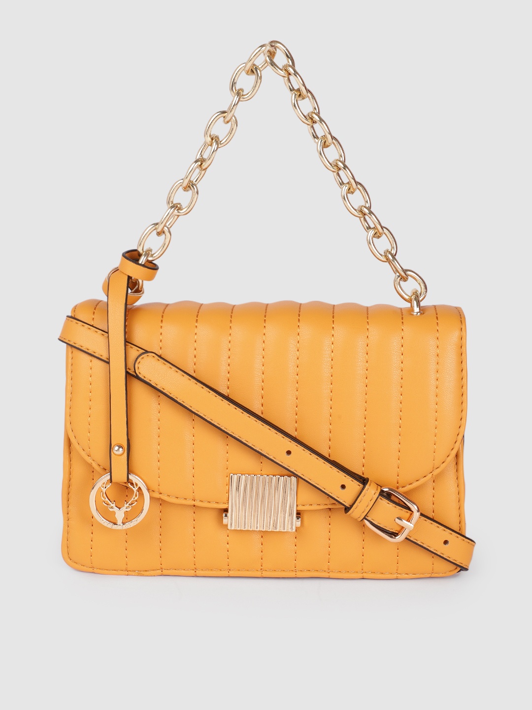 

Allen Solly Yellow Solid Satchel