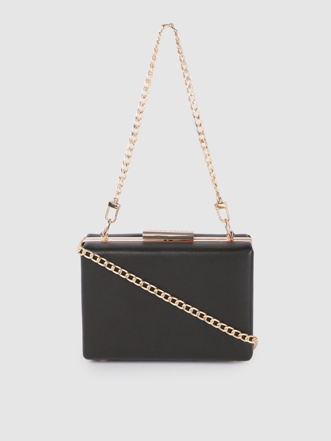 

Allen Solly Black Solid Box Clutch