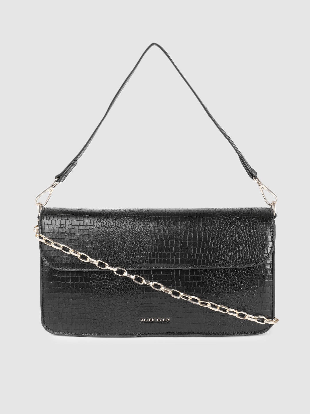 

Allen Solly Women Black Textured Structured Shoulder Bag