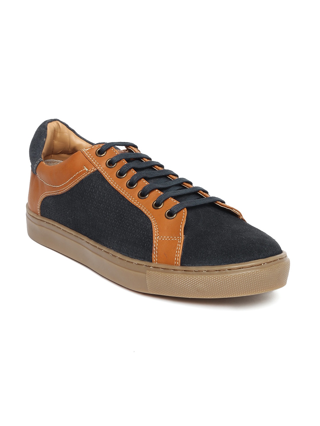 

Ruosh Men Navy & Brown Publico7A Suede Sneakers, Navy blue