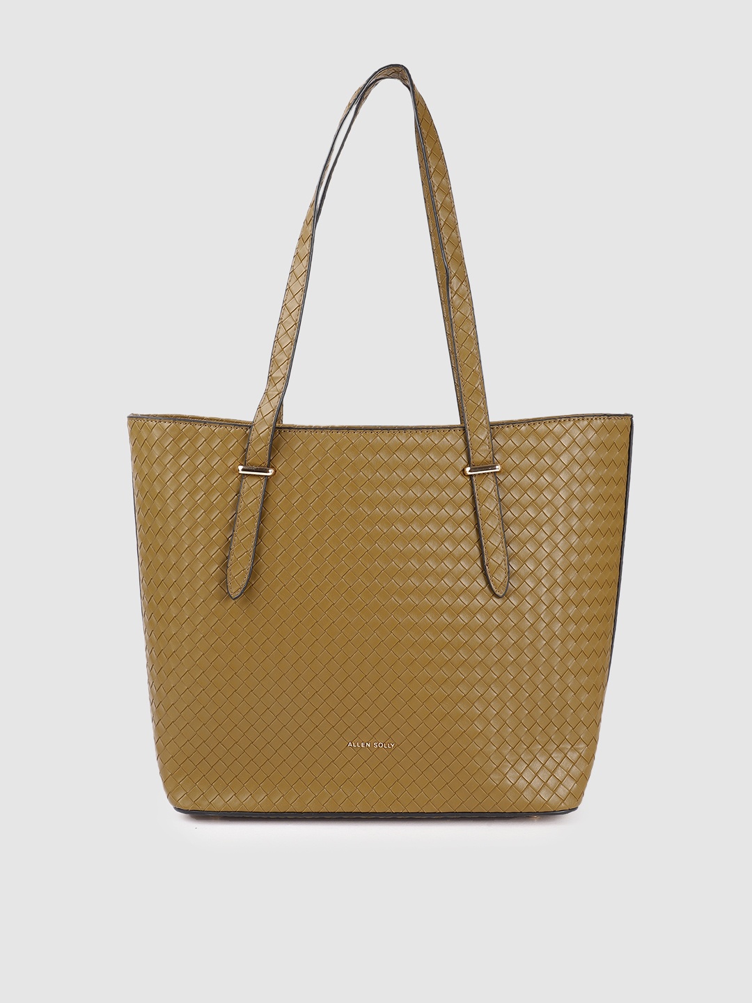 

Allen Solly Olive Green Woven Design Structured Shoulder Bag