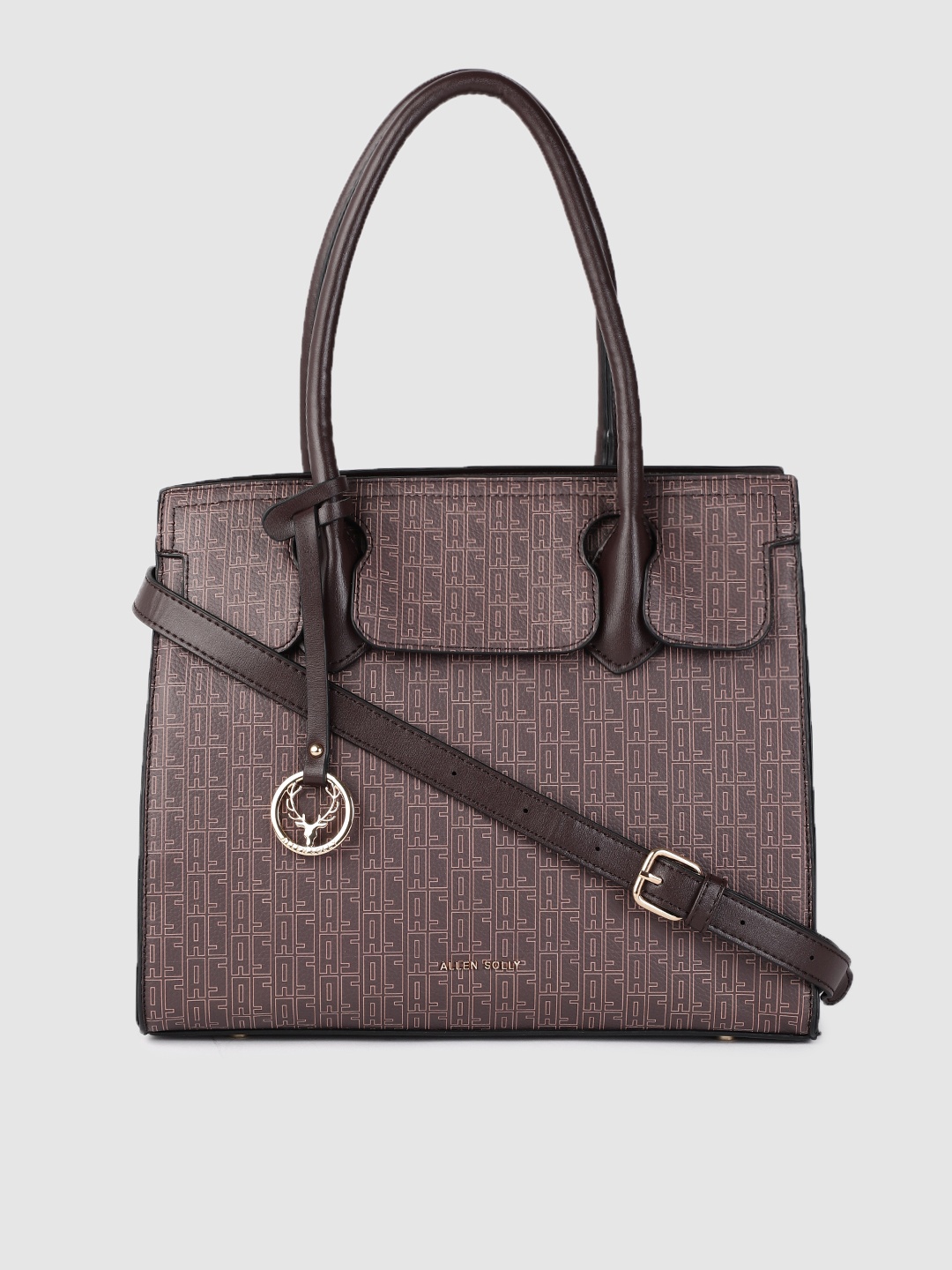 

Allen Solly Mauve Brand Logo Printed Structured Shoulder Bag