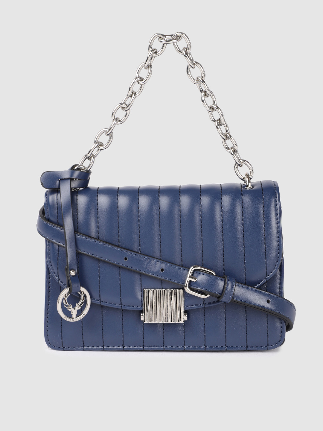 

Allen Solly Blue Solid Satchel