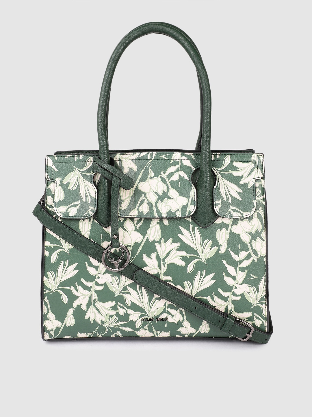 

Allen Solly Green & White Printed Shoulder Bag