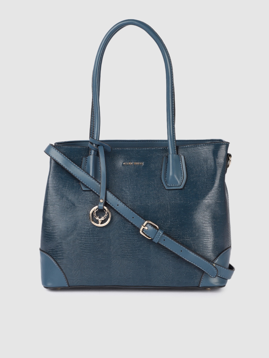 

Allen Solly Blue Textured Structured Shoulder Bag