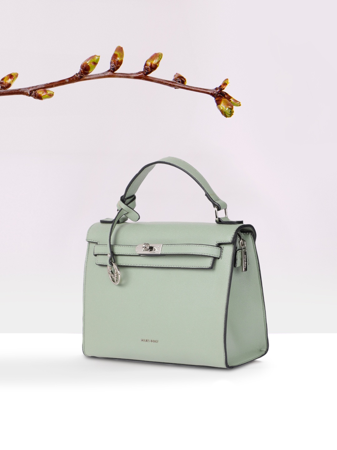 

Allen Solly Mint Green Solid Structured Satchel