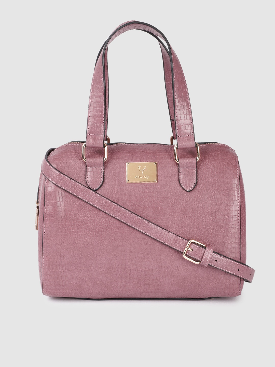 

Allen Solly Pink Textured Handheld Bag