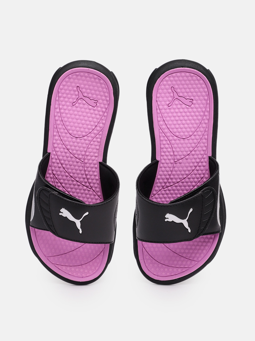 

Puma Women Black & Purple Printed Sliders