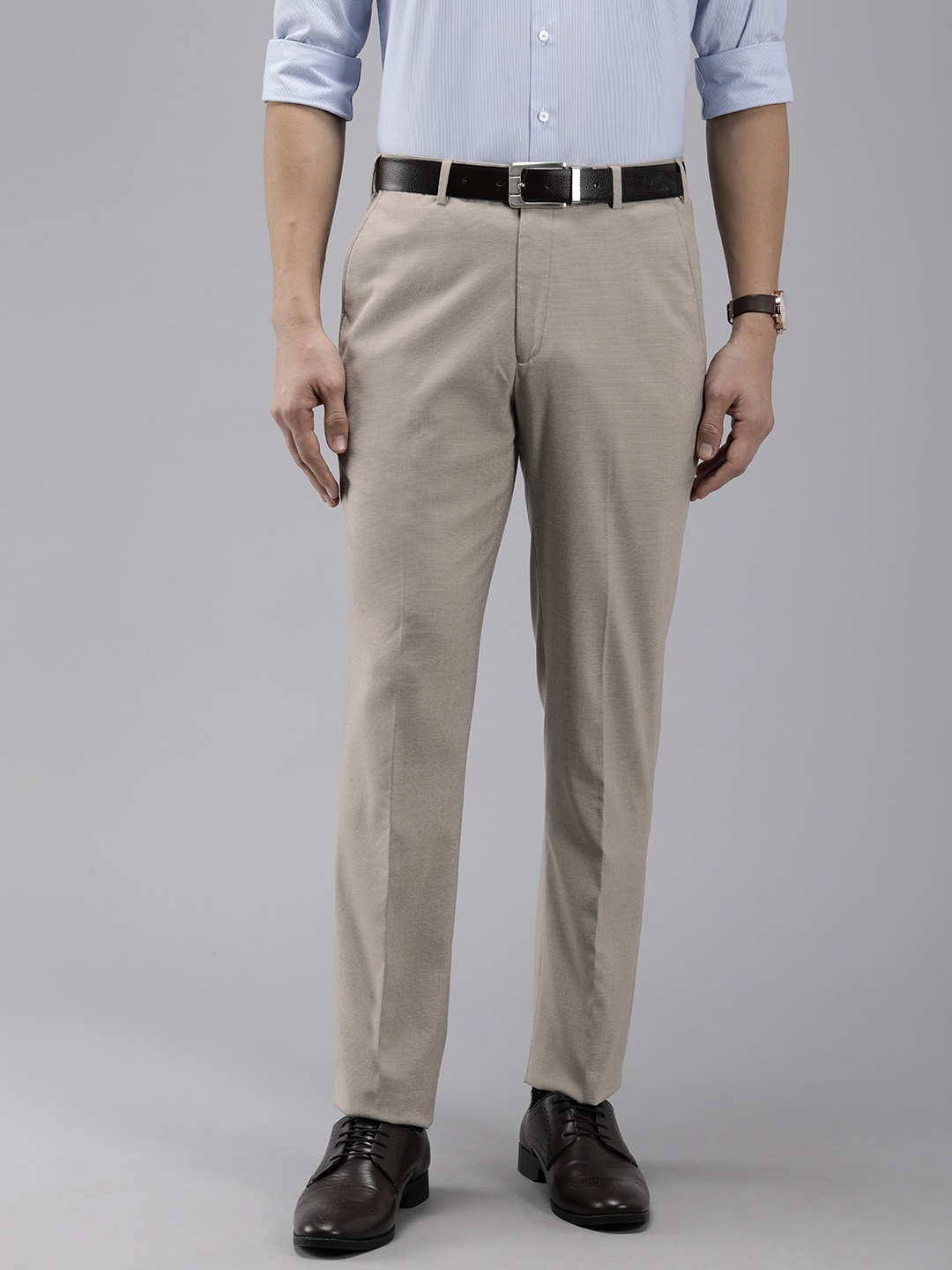 

Park Avenue Men Smart Fit Formal Trousers, Grey