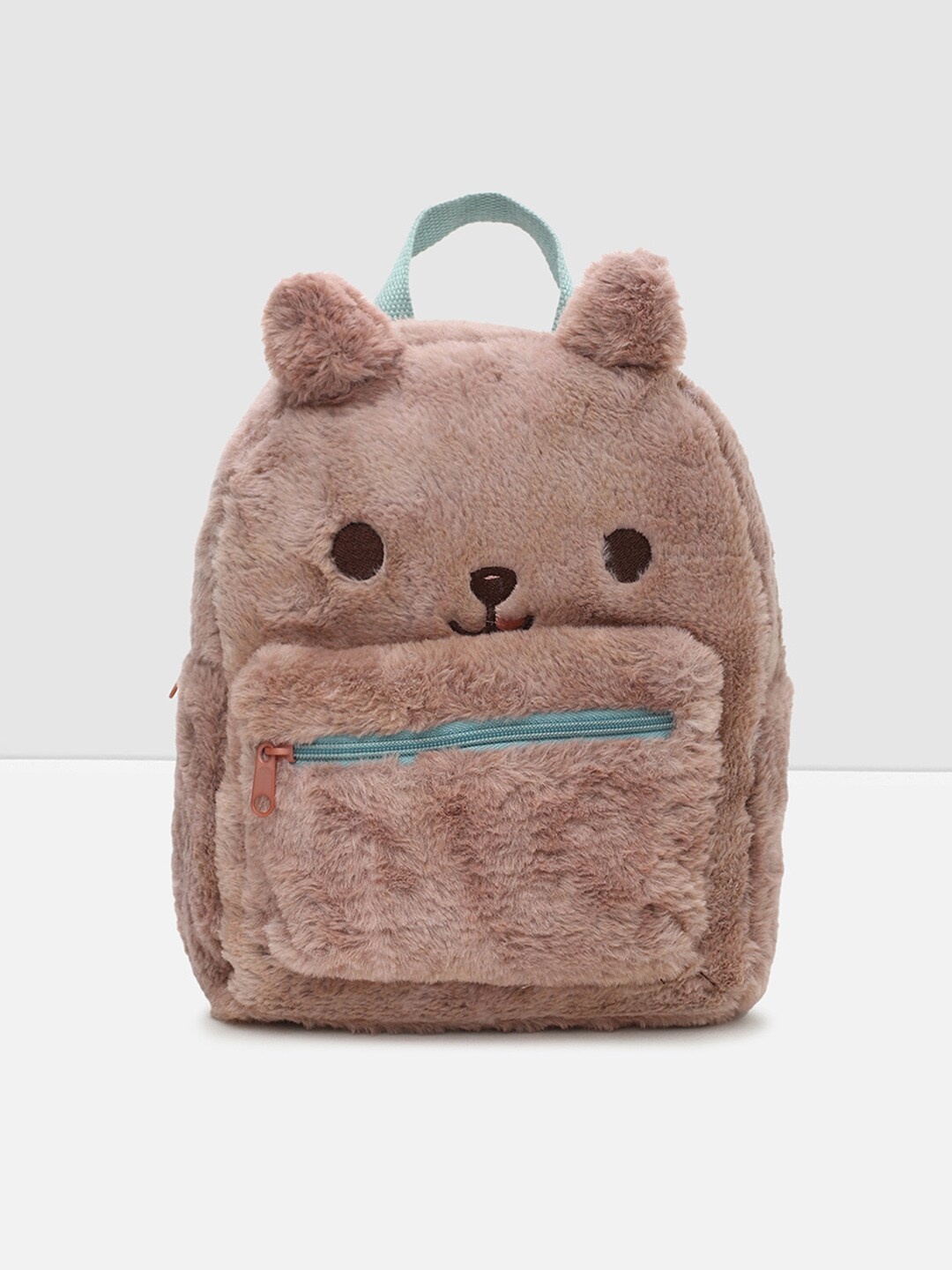 

max Girls Beige Self Designed Polyester Backpack