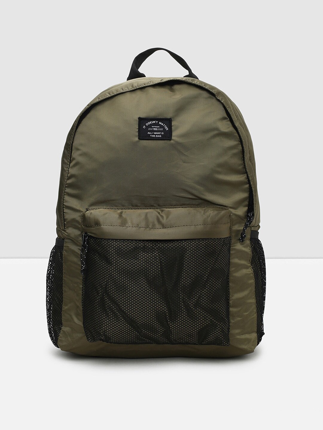 

max Men Olive Green & Black Backpack