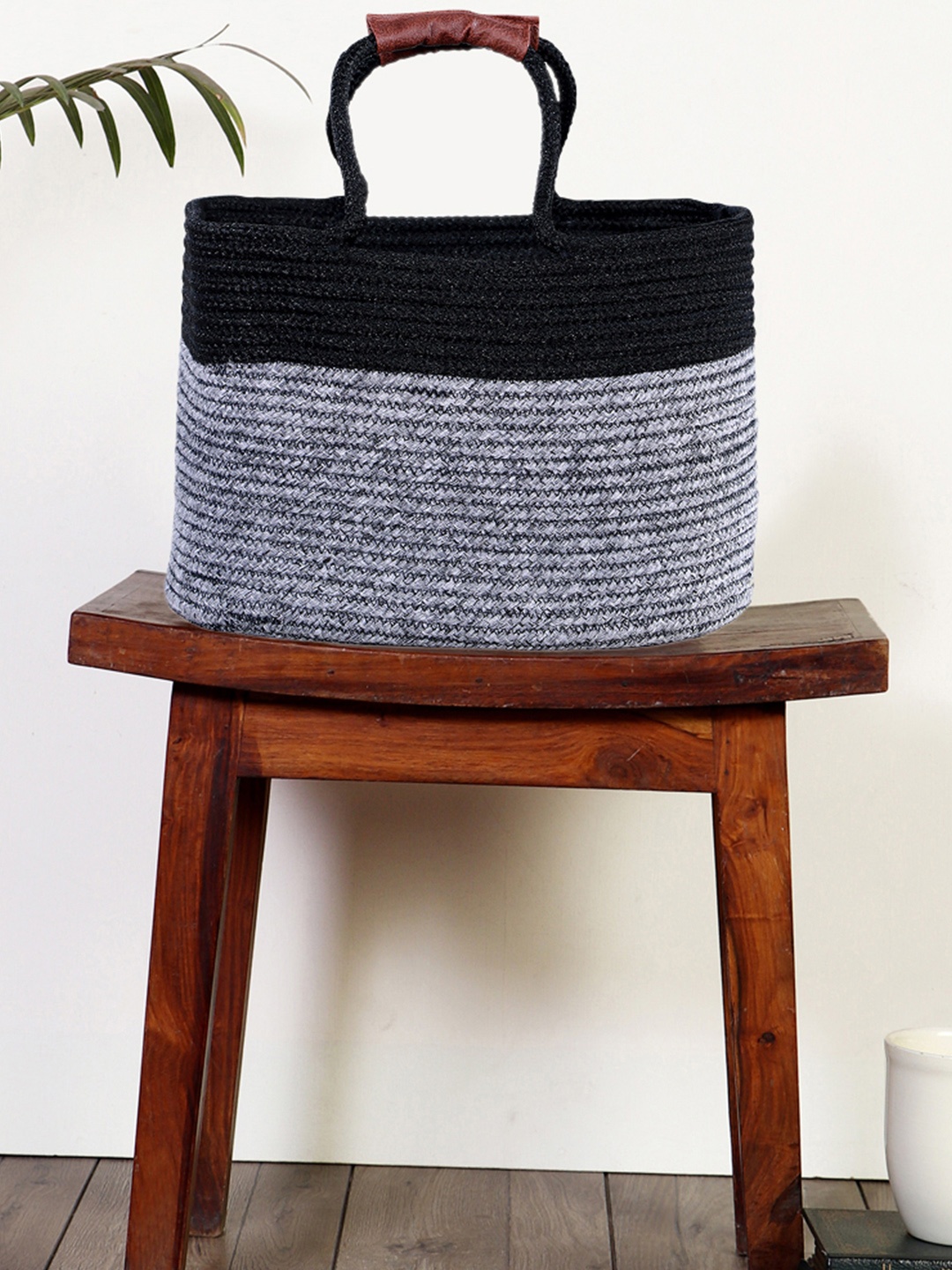 

Pano Striped Multi-Utility Storage Basket Organiser, Grey