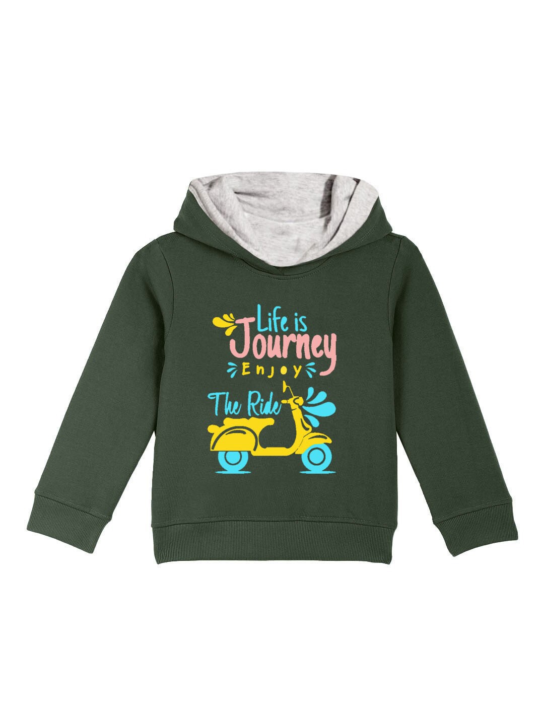 

Naughty Ninos Boys Green Printed Hooded Sweatshirt