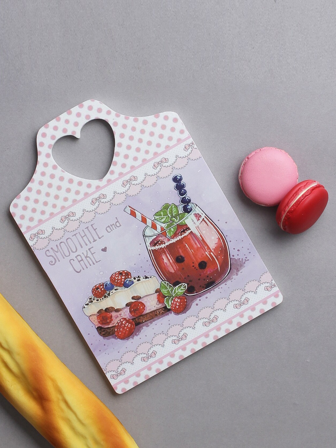 

A Vintage Affair- Home Decor White & Pink Printed Chopping Board