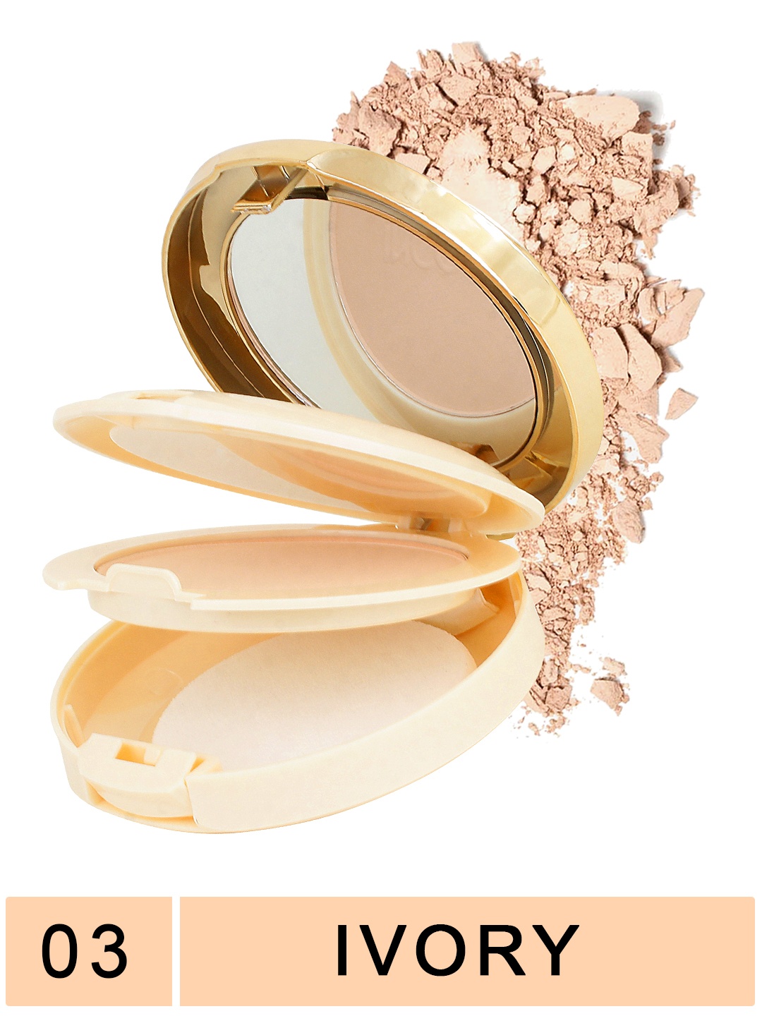 INCOLOR Oil Control Compact Powder - 03 Ivory, Beige