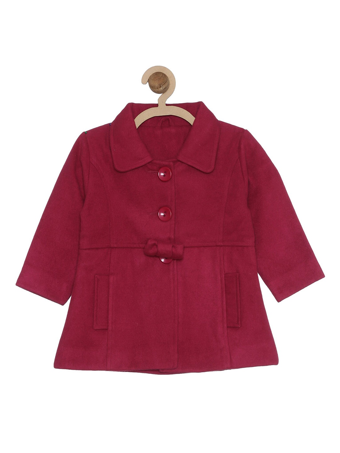 

612League Girls Red Organic Cotton Longline Outdoor Tailored Jacket