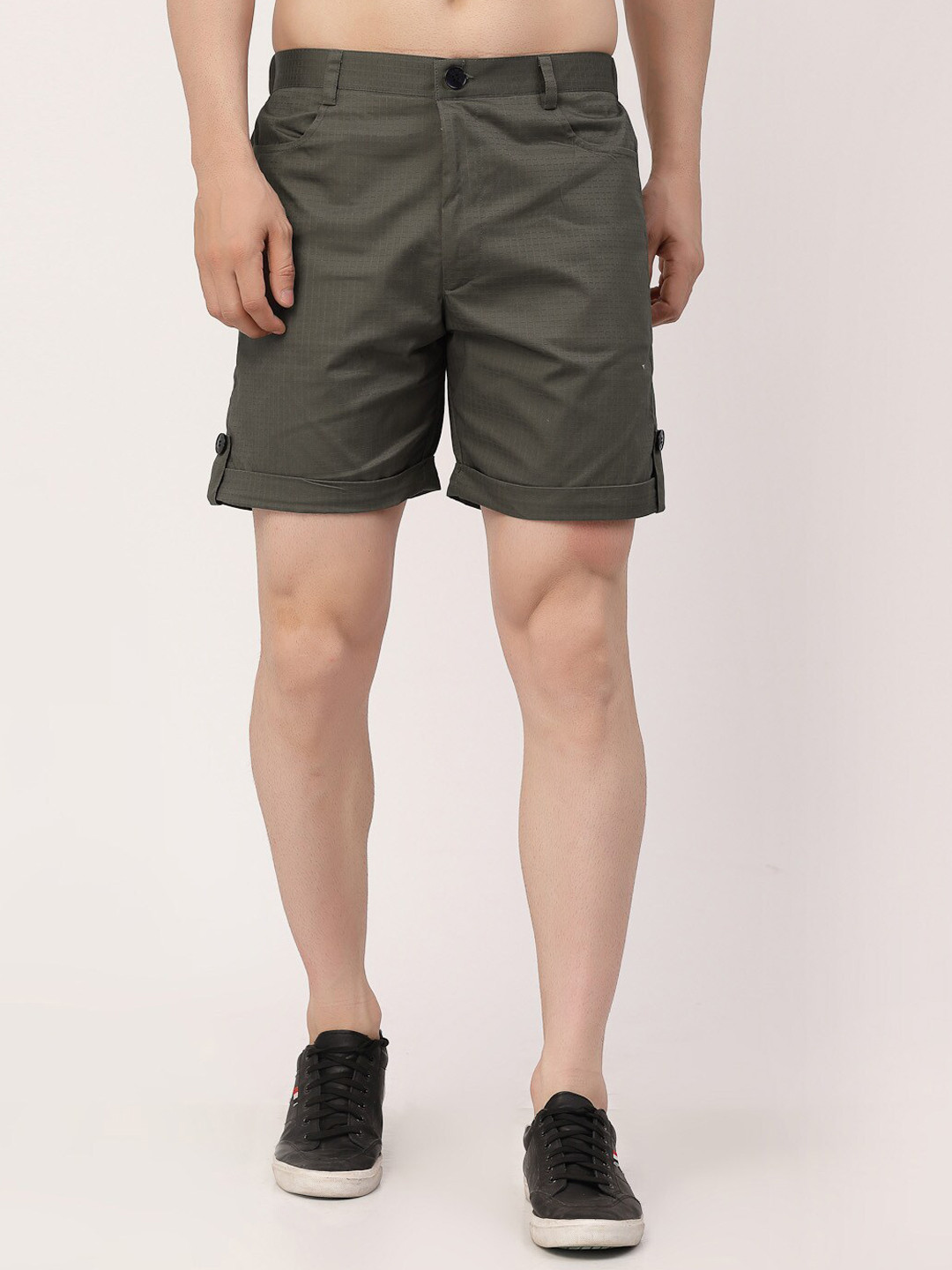 

KLOTTHE Men Brown Solid Cotton Shorts