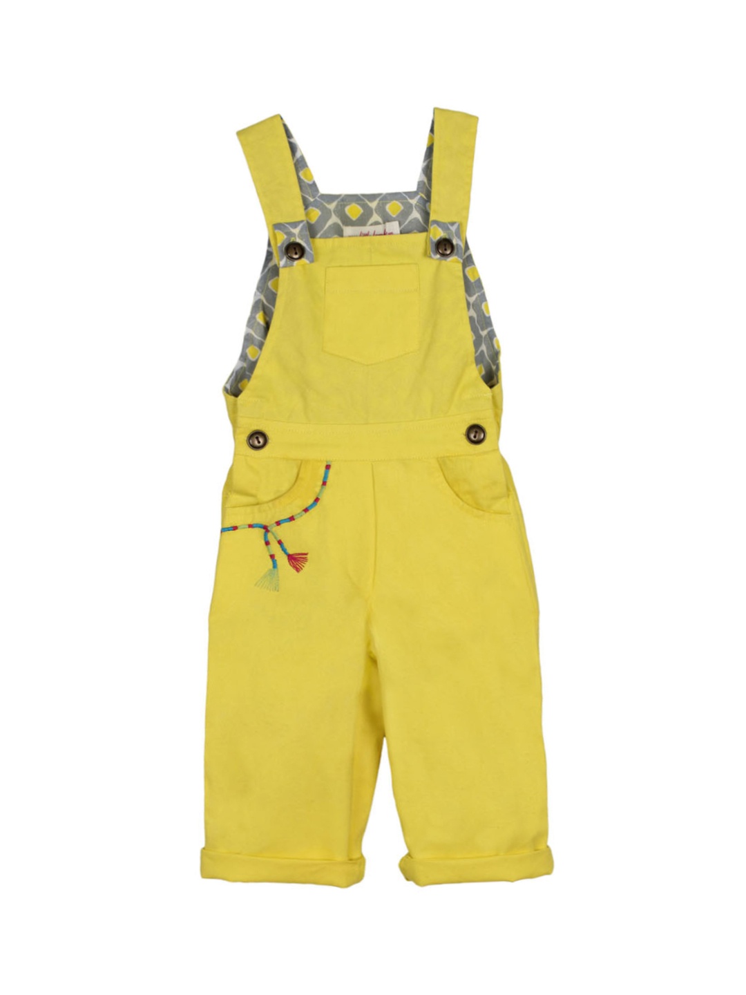 

My Little Lambs Girls Yellow Dungarees