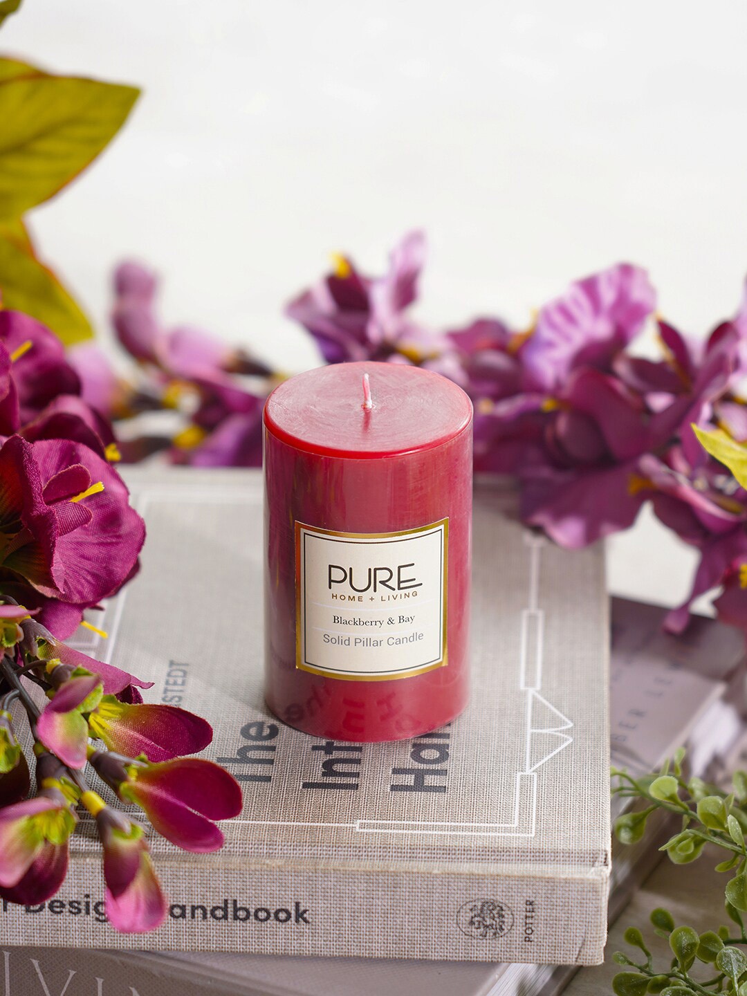 

Pure Home and Living Set of 2 Red Serene Pillar Candle