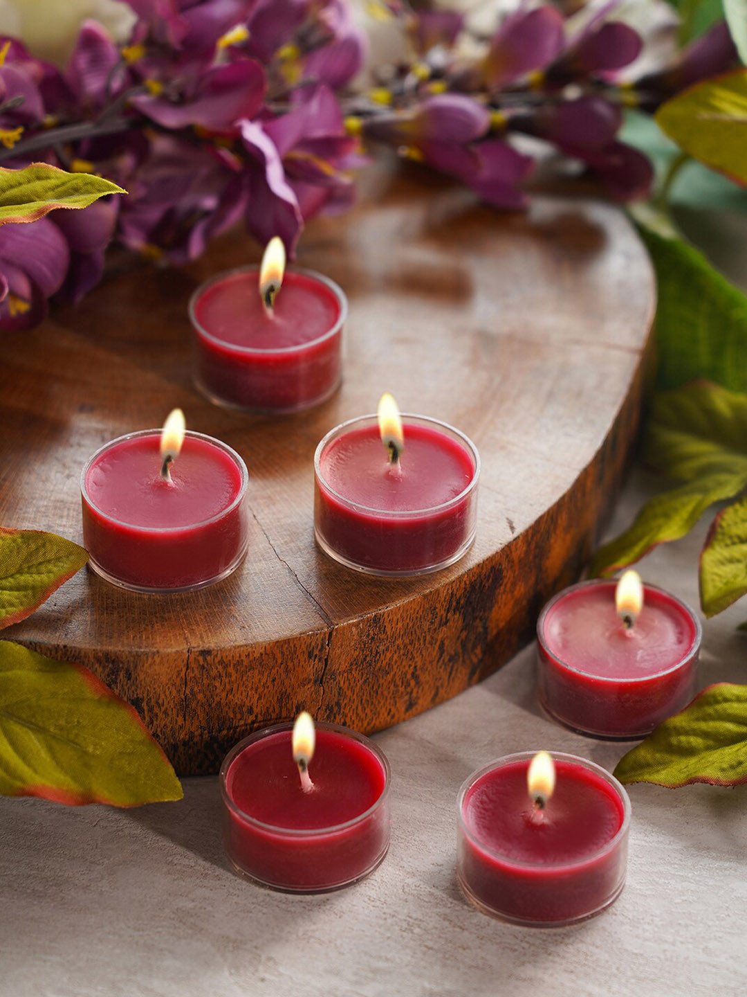 

Pure Home and Living Set of 24 Red Scented Tealight Candles