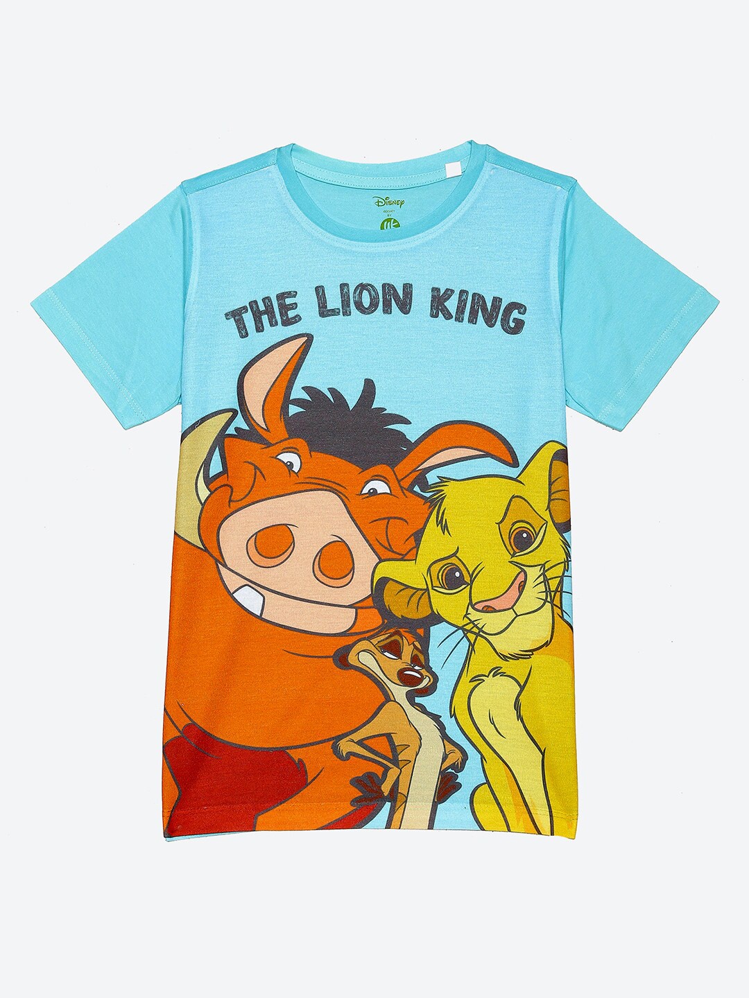 

YK Disney Boys Blue & Orange Lion King Printed T-shirt