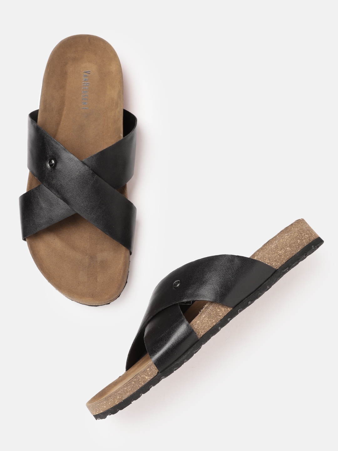 

Van Heusen Men Sliders, Black