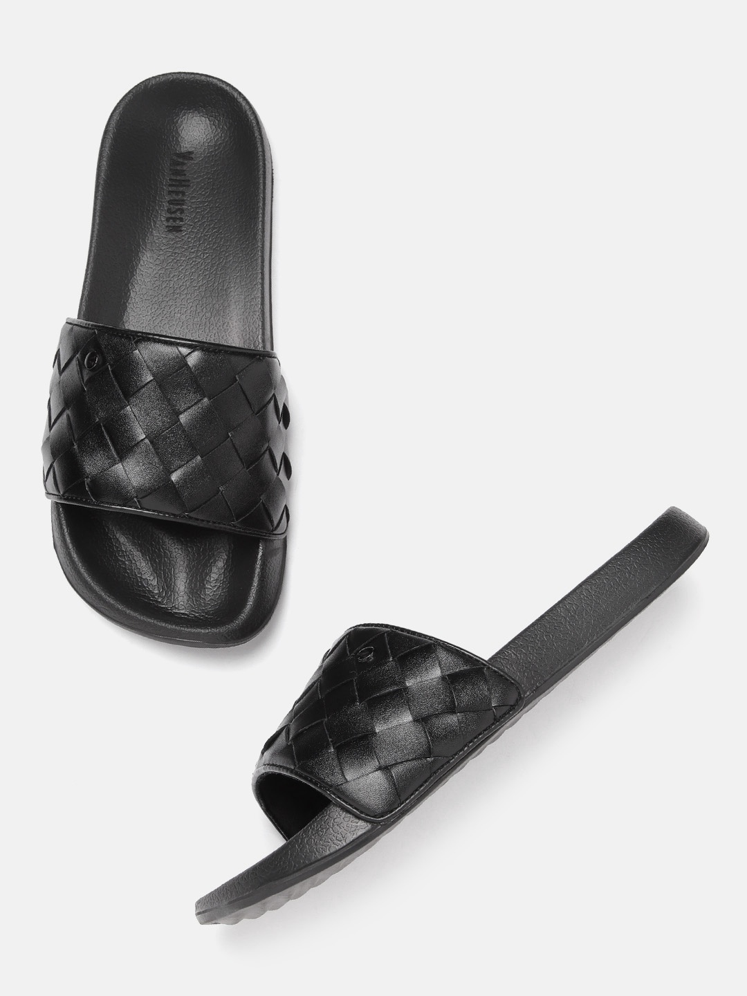 

Van Heusen Men Woven Design Sliders, Black