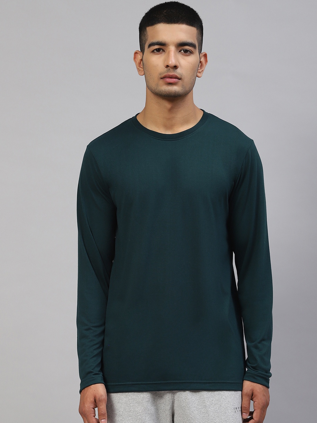 

Almo Wear Men Teal-Green Solid Lounge T-shirt